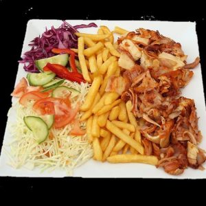 Kebab na talerzu
